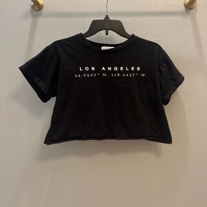 Black Los Angeles Crop Top